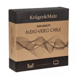 Kabel głośnikowy 3.0m Kruger&Matz,  wtyki banan, KM0334